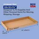 Box USA B24122CT Corrugated Trays, 24"L x 12"W x 1 3/4"H, Kraft (Pack of 50)