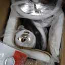 Yaheetech Bar Stools Set of 2, PU Leather Adjustable Swivel Barstools, Hydraulic Kitchen Counter Height Bar Chairs with Armrest and Back for Bar, Kitchen, Dining Room, White