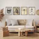 Locomiss Vintage Cottagecore Wall Art Decor, Whimsical Cottage Core Gothic Vintage Woodland Wall Decor Posters Print For Room Home Bedroom Bathroom, Set of 4 (8x10 Unframed)