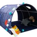 Children's Cabin Bed Tunnel Tent for 90-100cm in Width Loft Bed Bunk Tent,Fabric, Blue, Single