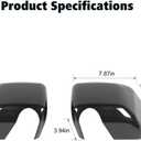Rearview Mirror Cover Trim Shell Kit Car Rear View Mirror Exterior Decoration Accessories for Jeep Wrangler JK JKU 2007-2017,Carbon Fiber Grain