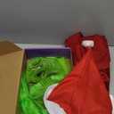 9PCS Green Monster Costume for Men, Adult Santa Costume with Mask, Coat, Belt, Gloves, Pants, Socks