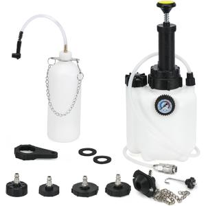 Upgrade 3L Manual Brake Bleeder Kit with 1L Brake Bleed Bottle and 1 Universal Master Cylinder Adapters,Professional Brake Bleeder Fluid Pump Kit Suitable for Most Brake Mast Cylinder Reservoirs