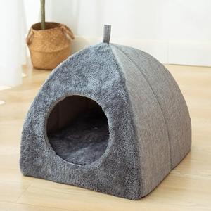 EUBUY Cat House - Cat Bed for Indoor Cats Cute Triangle Cat's Nest Soft and Comfortable Cat's Nest with Antiskid Bottom for Cats Small Dogs Indoor and Outdoor