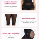 Gotoly Shapewear Tummy Control High Waisted Butt Lifting Shapewear Body Shaper Capri Shapewear Shorts Thigh Slimmer (Black, XXXL)