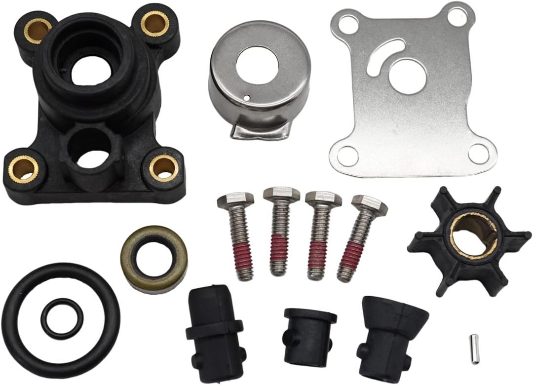 394711 Water Pump Impeller Kit with Housing for Johnson Evinrude 8 9.9 10 15 HP Impeller 386084 2 Stroke and 4 Stroke Outboard 1974 and Later