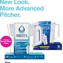 Brita Small 6 Cup Denali Water Filter Pitcher with 1 Brita Standard Filter, Made Without BPA, Bright White