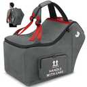 RAINSMORE Infant Car Seat Travel Bag for Airplane Compatible with All Nuna Pipa Car Seat and Base Chicco KeyFit 30 and Base Padded Car Seat Backpack for Travel Carseat Gate Check Bag with Side Pocket