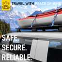 2 x Soft Loop Tie Down Straps - 1,500 Load Capacity & 4,500 Lbs Breaking Strength - 6 Pack - Loops for Securing ATV, UTV, Motorcycles, Scooters, Dirt Bikes, Lawn & Garden Equipment - by AUGO (Blue)