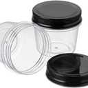 Plastic Mason Jars 4 oz 20 Pack Storage Containers with Lids | Clear,Plastic,Food Safe,BPA Free,Good sealing,See Through,Leak Resistant,Wide Mouth Design