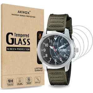 (Pack of 4) Tempered Glass Screen Protector for Citizen BM8180-03E, Akwox [0.3mm 2.5D High Definition 9H] Premium Clear Screen Protector for Citizen BM8180-03E