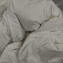 APSMILE Oversized Queen Luxury 100% Organic Cotton All Season Down Feather Fibers Comforter Fluffy Fill-Power Medium Warmth Duvet Insert (98x98, Ivory White)