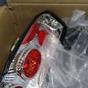 Nixon Offroad Tail Lights for Nissan Hardbody D21 SE XE 1986-1994 / Pickup SE XE 1995-1997 Tail Lamps Rear Lights Car Rear Lamps Assembly Replacement 1Pair (Chrome Housing/Clear Lens)