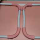 FISYOD Foldable Laptop Table, Portable Lap Desk Bed Table Tray, Laptop Stand with Cup Holder & Tablet Slot & Lifting Handle for Working Writing Drawing & Eating (Pink)