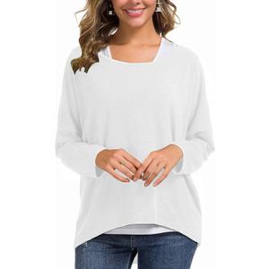 UGET Women's Oversized Baggy Tops Loose Fitting Pullover Casual Blouse T-Shirt Sweater Batwing Sleeve (X-Large)