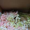 Dailisen 3 Strands 40'' Silk Blush Wisteria Artificial Flowers, Fake Wisteria Floral Hanging Plant Garland, for Home Decor, Party, Floor Vase, Balcony, Wedding Arrangement Decoration (Blush)