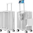 Front Pocket Carry On Luggage 22x14x9 Airline Approved, White, 20''-UF