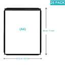 25 Pack of Menu Covers - Single Page, Fits 8.5 x 11 Inch Paper Menu Holder Double Stitched Restaurant Menu Covers-Silver