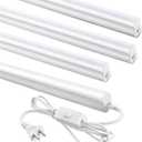 T5 LED Shop Lights 4FT, 20W 2800lm 6500K, Cabinet and Garage Light 4 Pack