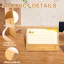 2 Pack Wood Index Card Holder 4x6 Inch Index Card Box Notecard Box Business Cards Organizer Post Cards Case Display Stand for Business Desk Office Home School Holds 300 Sheets