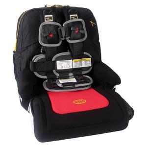 RideSafer - Extra Small Black RideSafer Travel Vest & TravelSmarter Booster Seat Combo, Lightweight, Compact, Portable Car Seat - Perfect for Travel and Everyday Child Safety, Manufactured date: 05-2022