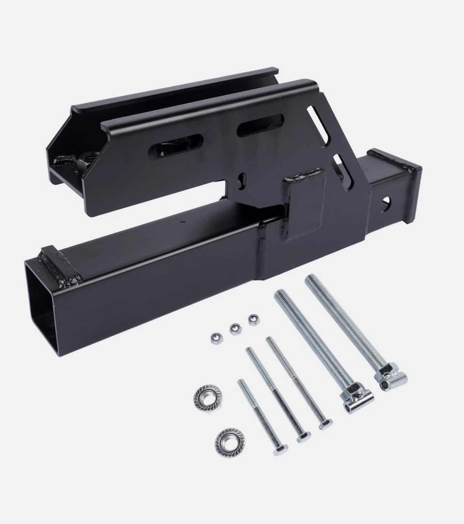 Tractor Clamp on Trailer Hitch 2" Receiver Replace for most Tractor Bucket Black
