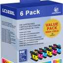 LC103XL Compatible Ink Cartridges Replacement for Brother LC103 LC101 High Yield Color Ink Works with Brother MFC-J870DW, J6920DW, J6520DW, J450DW Printers (2 Cyan, 2 Magenta, 2 Yellow)