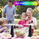 Fly Fans for Tables, Food Indoor Outside,4 Pack Portable Outdoor Picnic Fan, Batteries Powered Table Restaurant, Party, Home, Outdoor Dinner(Black)