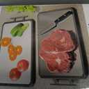 Titanium Cutting Boards for Kitchen, Large 16x11 Inch Pure Titanium and Wheat Straw PP Double Sided Chopping Board, Dishwasher Safe, Easy to Clean, 16.4 inches x 11.4 inches