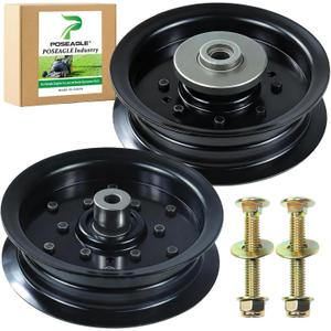 532196104 Idler Pulley with 532196106 Idler Pulley Replaces 532197379 532197380 for Husqvarna Z254 Z254f RZ5424 RZ5426 YTH2348 YTH24V48 YTH24K48 YTH24V54 LGT2654 LGT2554 MZ54 Tractors