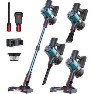 GGV Cordless Vacuum Cleaner, 35 Min Runtime, Self-Standing Stick Vacuum with Wall Mount Charging, 3 Modes for Pet Hair, Carpet & Floor GGV Cordless Vacuum Cleaner, 35 Min Runtime, Self-Standing Stick Vacuum with Wall Mount Charging, 3 Modes for Pet Hair, Carpet & Floor