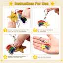 Henoyso 36 Sets Inspirational Star Keychains Bulk You're a Star Keychains End of School Year Student Gifts from Teachers Graduation