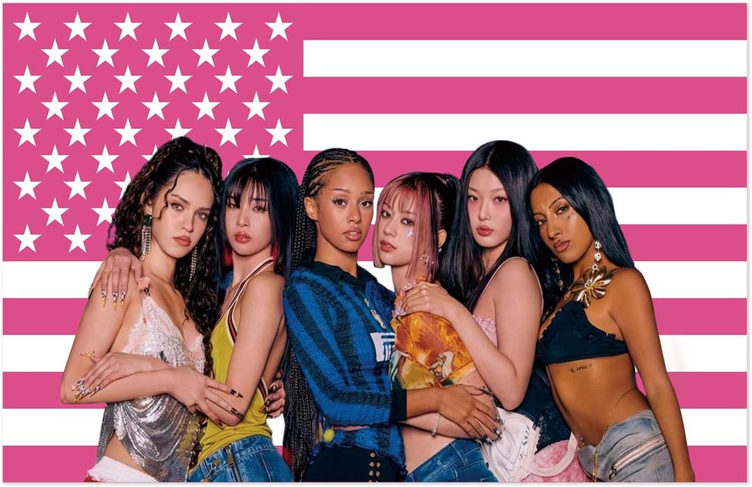 Singer Poster Birthday Party Decorations Backdrop Banner 5x3 Ft Pink Flag Themed Birthday Banner Background Photo Booth Props for Home Bedroom Office Party Decor