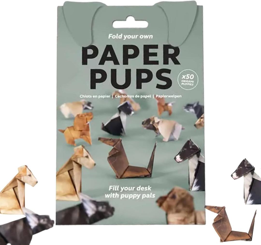 DDDDECADE 50 Pcs Paper Cats DIY Paper Origami (Dog)