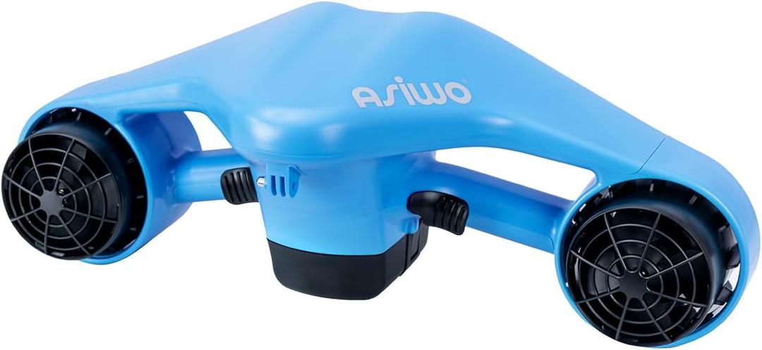 Asiwo Underwater Scooter, Sea Scooter Dual Motors with Action Camera Mount for Kids/Adults, Water Scooter 40M Waterproof for Scuba Diving Snorkeling Pool Sea Adventures ORDER HOLDS