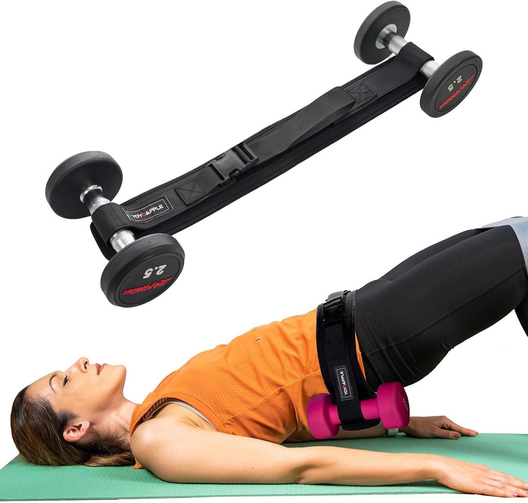 3 x Dumbbell Hip Thrust Belt,Thick Padding Booty Belt for Hip Thrust,Dumbbell Belt for Hip Thrust,Glute Trainer and Booty Builder (Black)