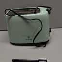 iSiLER 2 Slice Toaster, 1.3 Inches Wide Slot Bagel Toaster with 7 Shade Settings and Double Side Baking, Removable Crumb Tray, Defrost Cancel Function Green