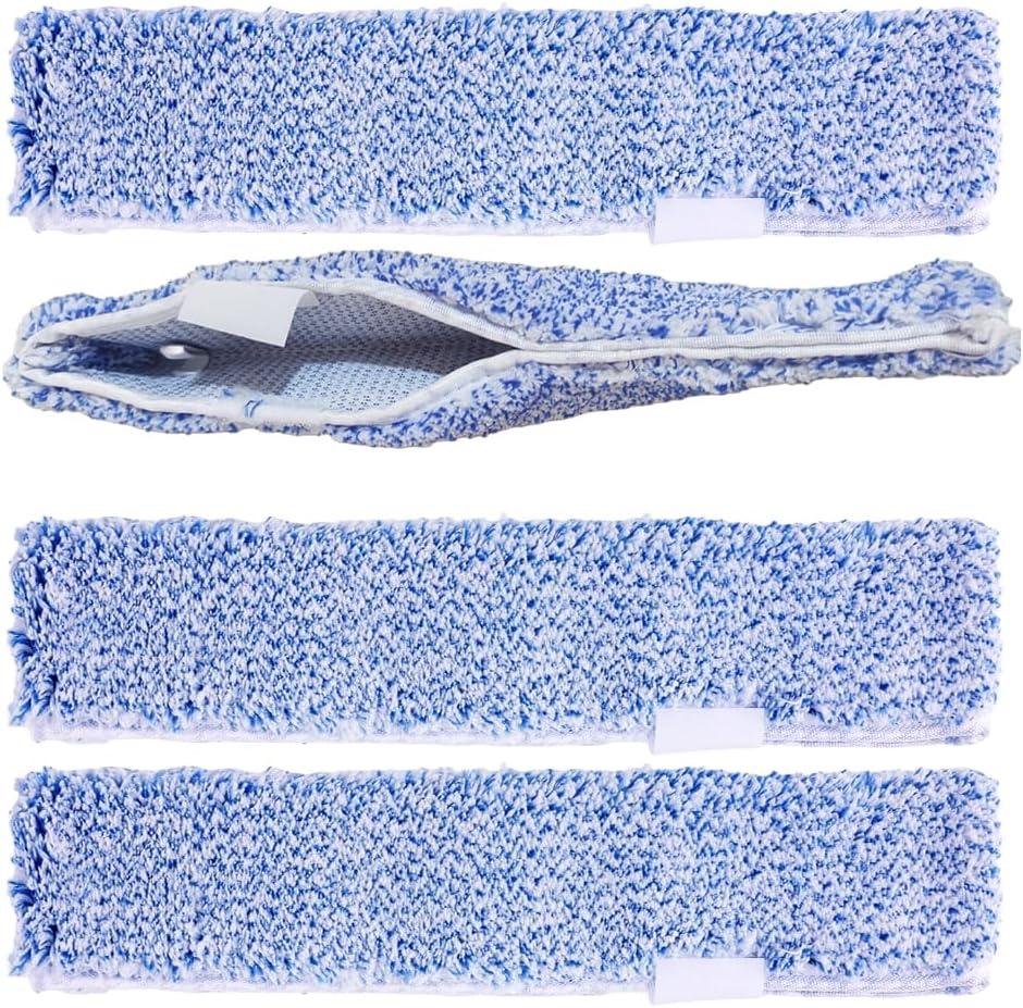 4 Pack 14" Microfiber Window Scrubber Refill Replacement Compatible with Unger 966540 Professional Scrubber Refill Sleeve, Reusable Squeegee Cloth Sleeve for MR.SIGA Professional Window Cleaning