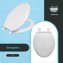Centoco Elongated Toilet Seat, Closed Front with Cover, Residential, Plastic, Made in the USA, DSAZAM1600-001, White
