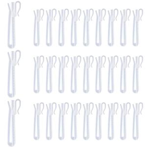 Plastic Curtain Hooks, Adjustable Pinch Pleat Hooks, Ratchet System Pinch Pleat Curtain Hooks for Window Curtain, Door Curtain and Shower Curtain (30PCS)