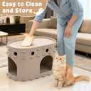 OurWarm Cat House for Indoor Cats, Large Felt Cat Bed with Cover, Cozy Cats Hideaway with Play Bell Compartment, Durable Indoor Hideaway Holds up to 14 lbs, Suitable for All Seasons