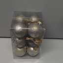 12 Pcs Neutral Textured Christmas Ball Ornaments 2.4 Inch Vintage Metallic Brown Gold Silver Xmas Tree Ornament Shatterproof Rustic Distressed Xmas Baubles Antique Farmhouse Christmas Decor