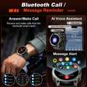 Smart Watch for Men Fitness Tracker GPS: Military Smart Watches for Android/iPhone GPS Watch 1.43" AMOLED Make Answer Call Running Digital Mens Watches Samsung Compatible Step Tracker Heart Monitor