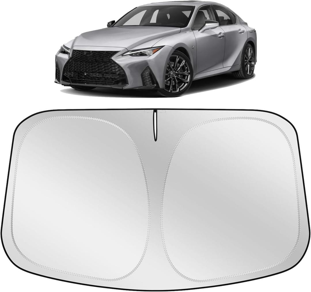 XHRING Car Windshield Sun Shade Sunshade Compatible with Lexus IS250 is 350 F Sport IS350 IS300 IS460 is 250 300 Sedan 2026 2025 2024 2023 2022 2014-2021 Accessories, Car Window Cover Sun Shield