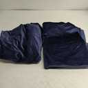 EXCLUSIVE HOME Velvet Heavyweight Light Filtering Hidden Tab Top Curtain Panel Pair, 52"x84", Navy