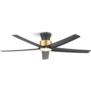 ocioc 52 inch Ceiling Fans with Lights, Large Air Volume Ceiling Fans with Reversible Quiet DC Motor and RemoteBlack-Gold