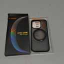 TORRAS 360Rotatable Ring for iPhone 15 Pro Case, Compatible with MagSafe 15 Pro Case with Stand Translucent Slim Protective Ring Holder Military Grade Shockproof Cover for 15 Pro 2023, Black