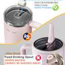 For Travel & Gym  Never Drink from a Moldy Lid Again: 30oz Hygienic Tumbler, 100% Leakproof Lid & Removable Foldable Spout. Reinforced Base, Fits Cup Holders- Pink Sand