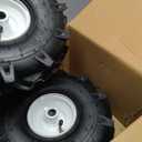 11x4.00-4" Tiller Tire and Wheel, 3/4" Axle Size, 3-1/8" Centered Hub, Compatible with Craftsman & Troy-Bilt Tiller Replacement, 2 Pack-11x4.00-4