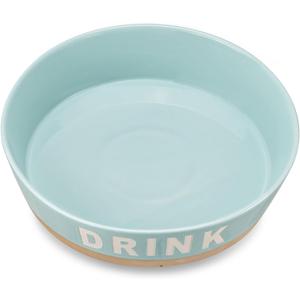 10" Non-Slip Ceramic Dog Bowl, 71 Oz Heavy-Duty Dog Food/Water Dish, Pet Feeding Bowl for Medium-Sized Dogs and Large Breeds, Porcelain Pet Feeder Bowl, Microwave and Dishwasher Safe, Lake Blue